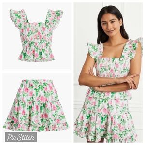 Hill House Paz Poplin Rose SET (top and skirt)